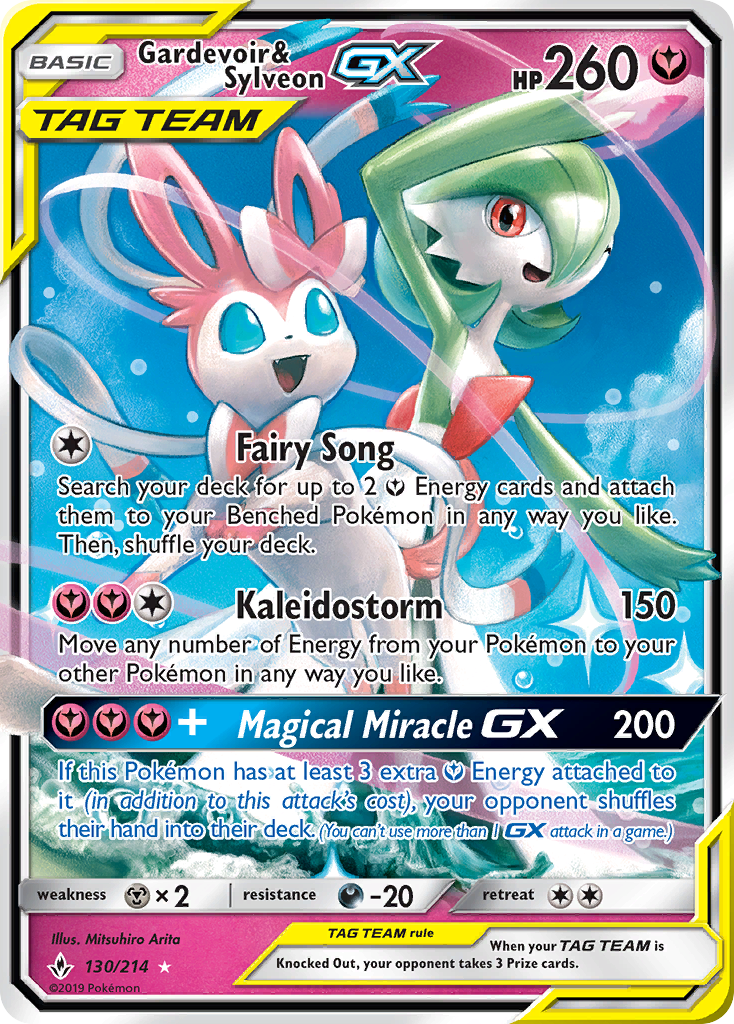 Gardevoir & Sylveon GX (130/214) [Sun & Moon: Unbroken Bonds] | Jomio and Rueliete's Cards and Comics