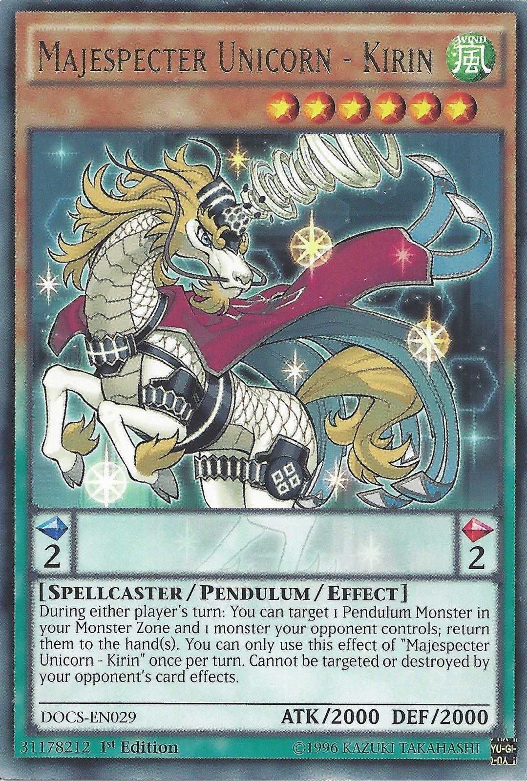 Majespecter Unicorn - Kirin [DOCS-EN029] Rare | Jomio and Rueliete's Cards and Comics