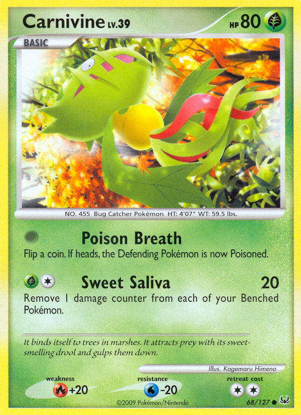 Carnivine (68/127) [Platinum: Base Set] | Jomio and Rueliete's Cards and Comics