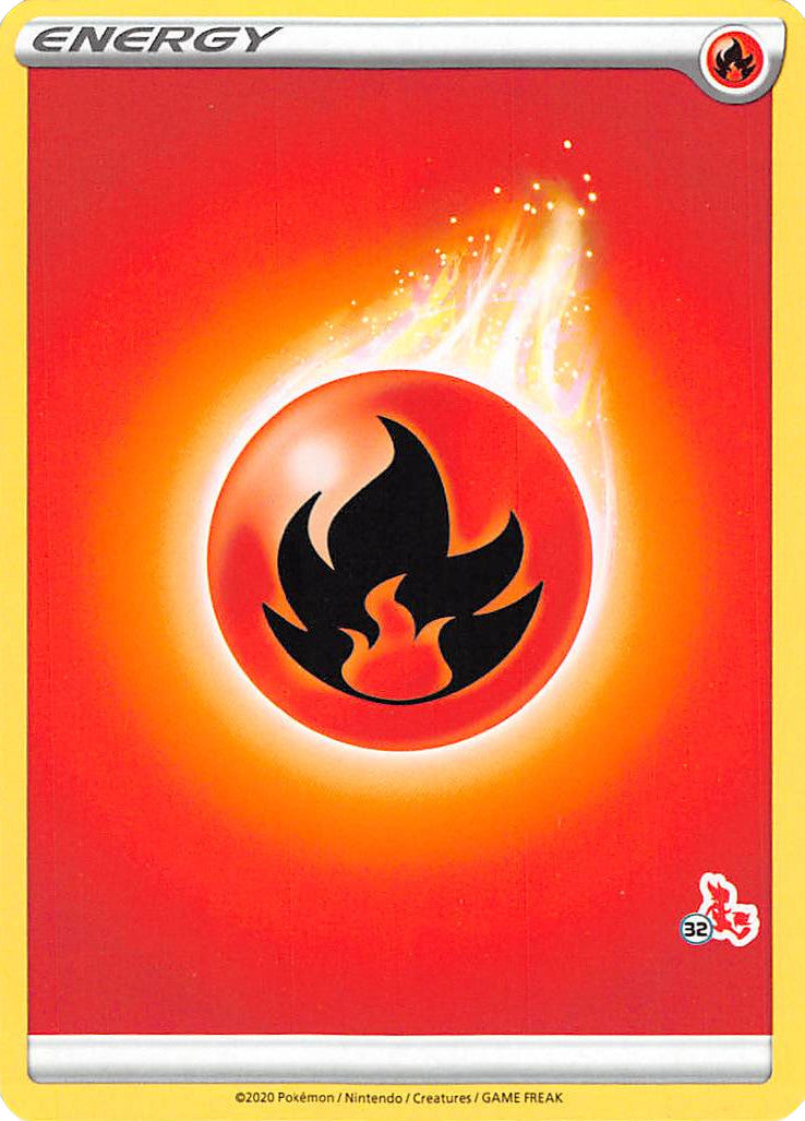 Fire Energy (Cinderace Stamp #32) [Battle Academy 2022] | Jomio and Rueliete's Cards and Comics