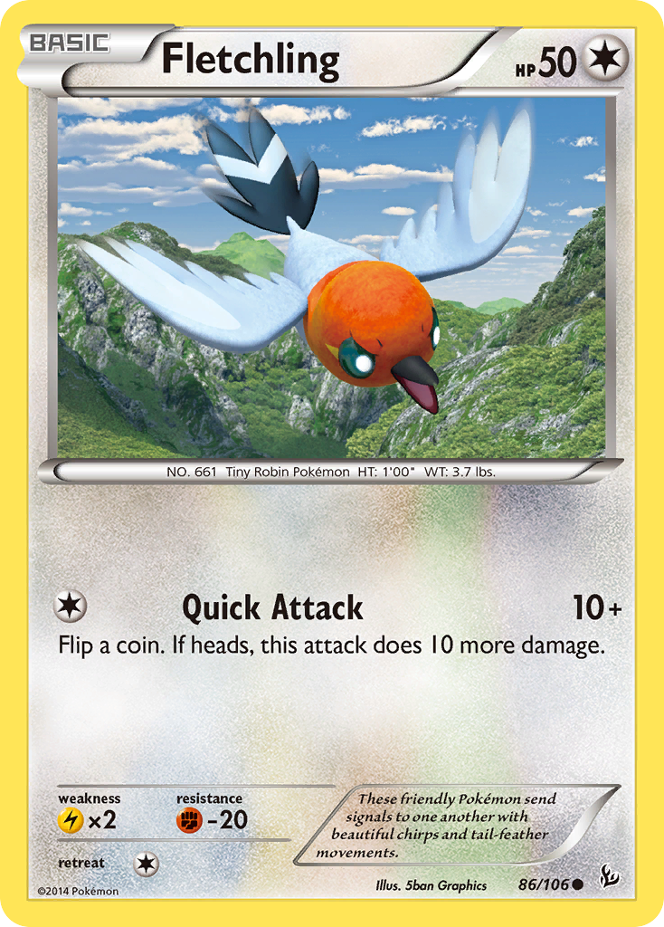 Fletchling (86/106) [XY: Flashfire] | Jomio and Rueliete's Cards and Comics