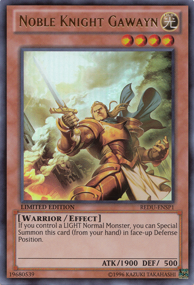 Noble Knight Gawayn [REDU-ENSP1] Ultra Rare | Jomio and Rueliete's Cards and Comics