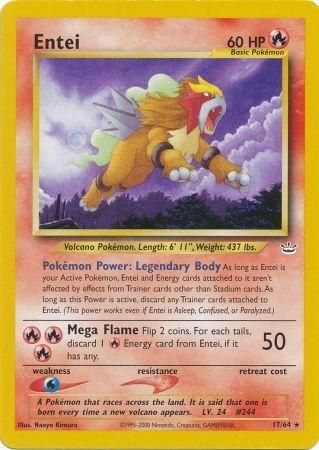 Entei (17/64) [Neo Revelation Unlimited] | Jomio and Rueliete's Cards and Comics