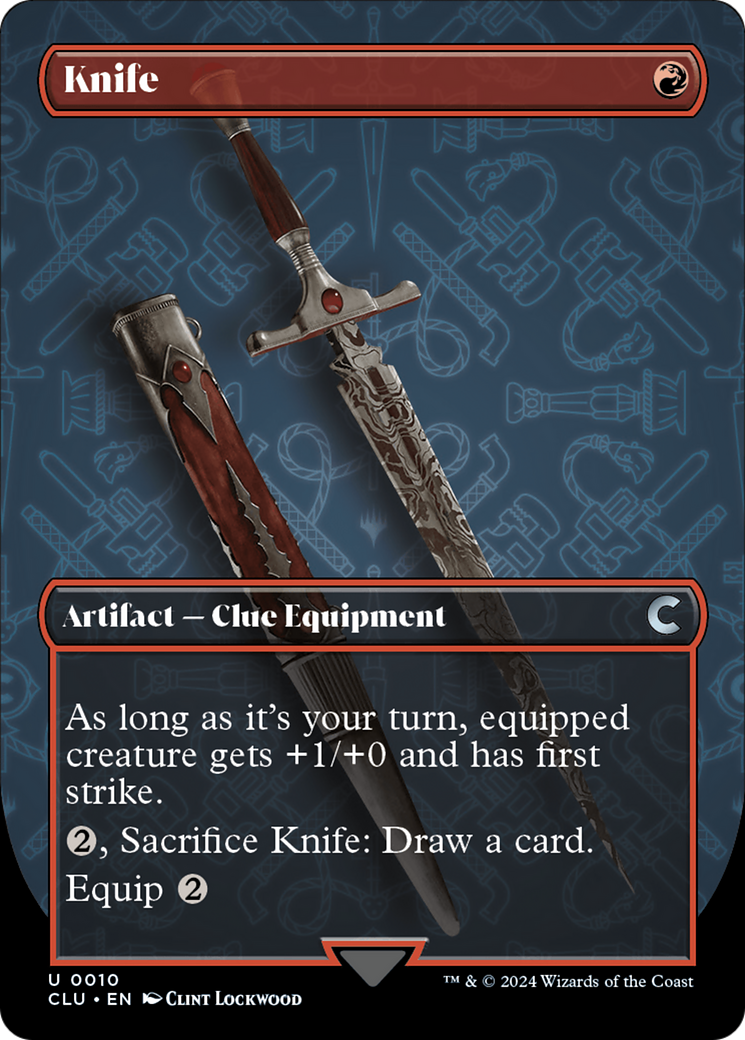 Knife (Borderless) [Ravnica: Clue Edition] | Jomio and Rueliete's Cards and Comics