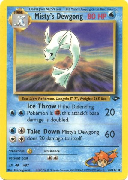 Misty's Dewgong (54/132) [Gym Challenge Unlimited] | Jomio and Rueliete's Cards and Comics