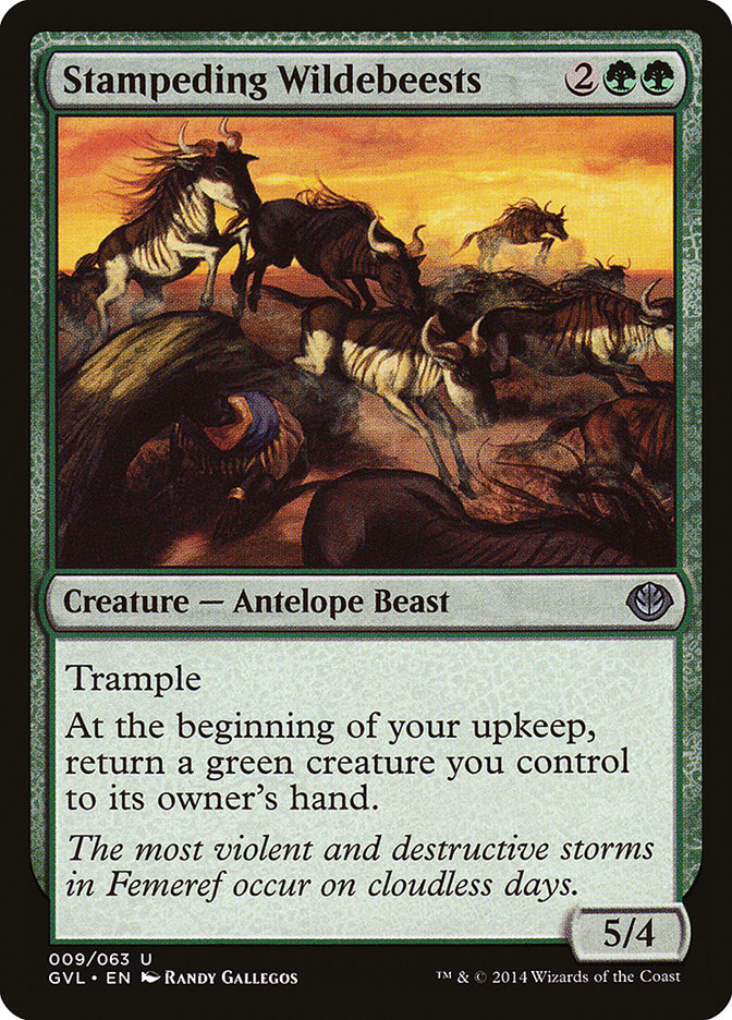 Stampeding Wildebeests (Garruk vs. Liliana) [Duel Decks Anthology] | Jomio and Rueliete's Cards and Comics
