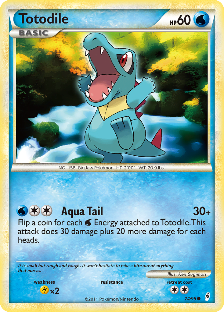 Totodile (74/95) [HeartGold & SoulSilver: Call of Legends] | Jomio and Rueliete's Cards and Comics