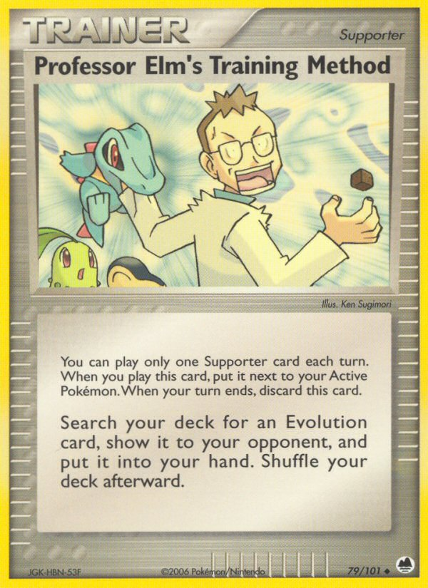 Professor Elm's Training Method (79/101) [EX: Dragon Frontiers] | Jomio and Rueliete's Cards and Comics