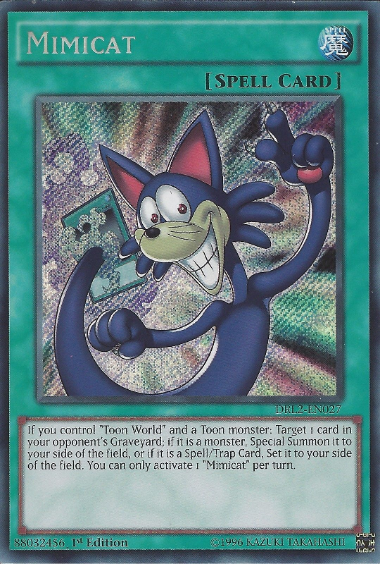 Mimicat [DRL2-EN027] Secret Rare | Jomio and Rueliete's Cards and Comics
