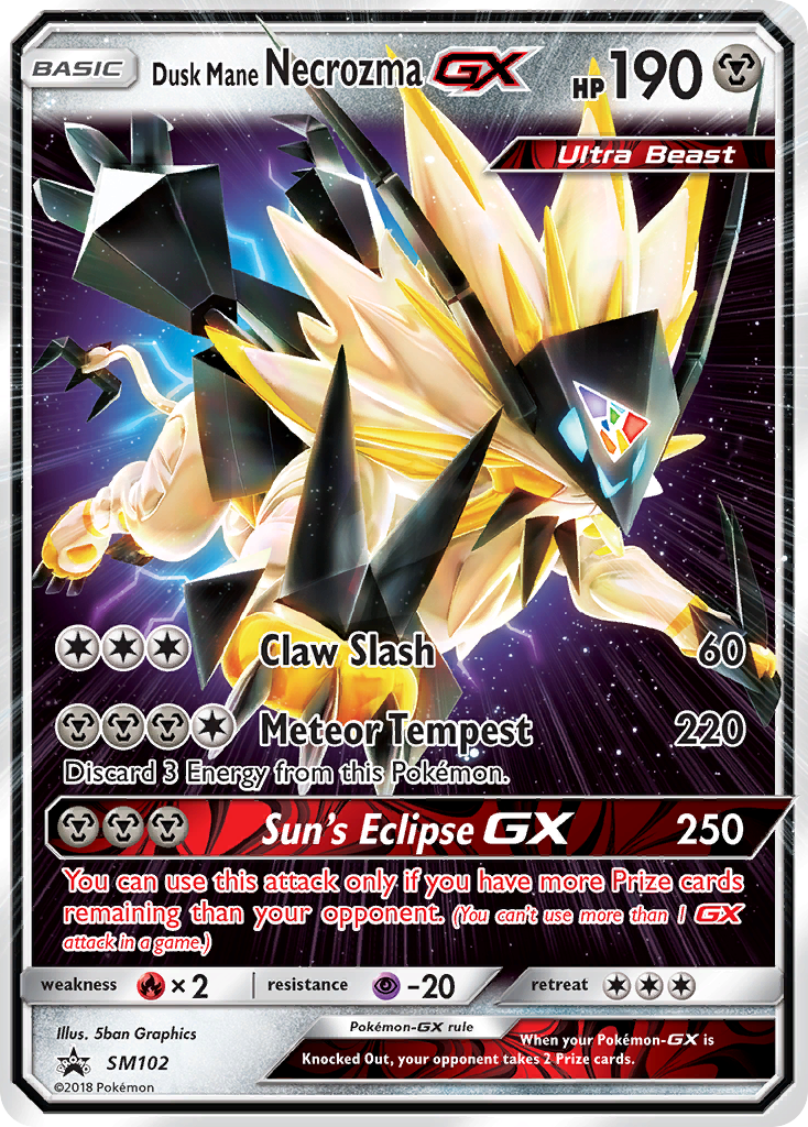 Dusk Mane Necrozma GX (SM102) [Sun & Moon: Black Star Promos] | Jomio and Rueliete's Cards and Comics