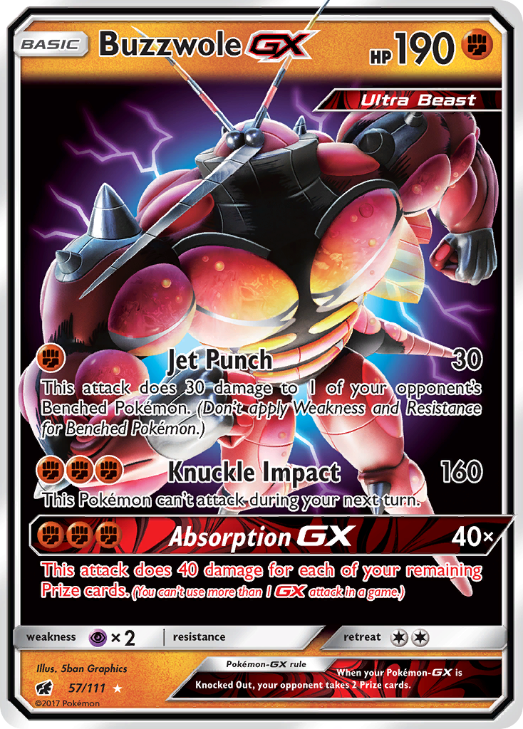 Buzzwole GX (57/111) [Sun & Moon: Crimson Invasion] | Jomio and Rueliete's Cards and Comics