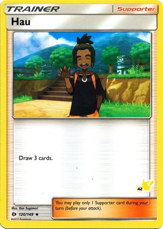 Hau (120/149) (Pikachu Stamp #42) [Battle Academy 2020] | Jomio and Rueliete's Cards and Comics