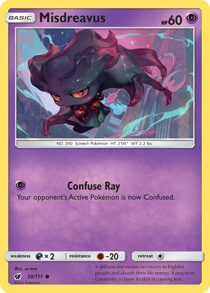 Misdreavus (39/111) [Sun & Moon: Crimson Invasion] | Jomio and Rueliete's Cards and Comics