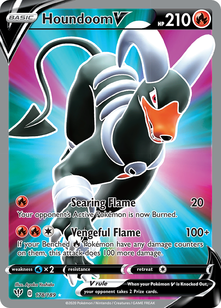 Houndoom V (178/189) [Sword & Shield: Darkness Ablaze] | Jomio and Rueliete's Cards and Comics