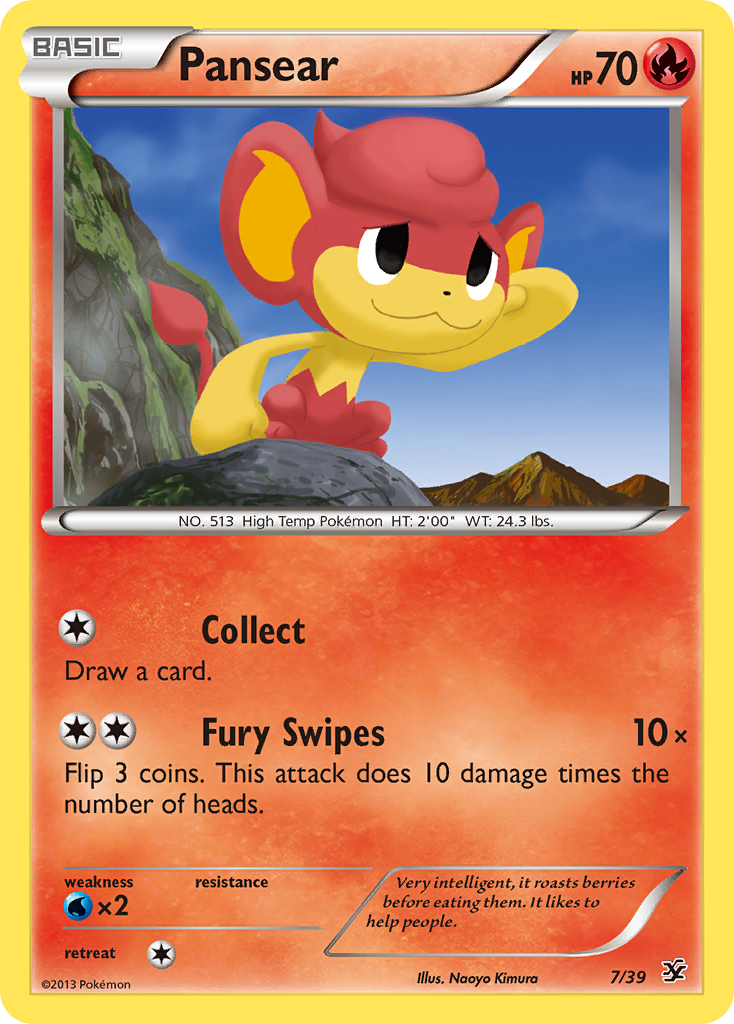 Pansear (7/39) [XY: Kalos Starter Set] | Jomio and Rueliete's Cards and Comics