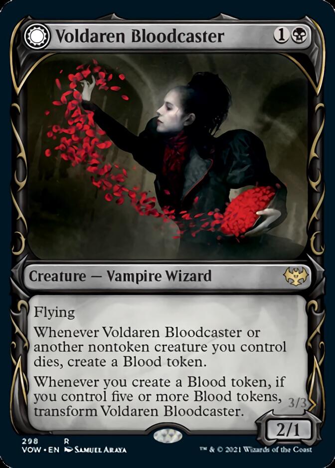 Voldaren Bloodcaster // Bloodbat Summoner (Showcase Fang Frame) [Innistrad: Crimson Vow] | Jomio and Rueliete's Cards and Comics