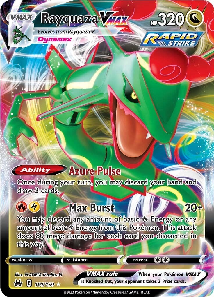 Rayquaza VMAX (101/159) (101) [Sword & Shield: Crown Zenith] | Jomio and Rueliete's Cards and Comics