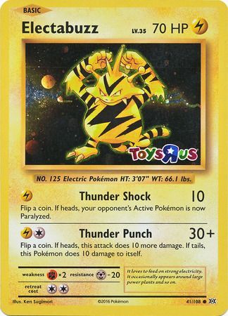 Electabuzz (41/108) (Toys R Us Promo) [XY: Evolutions] | Jomio and Rueliete's Cards and Comics