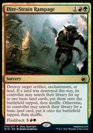 Dire-Strain Rampage (Promo Pack) [Innistrad: Midnight Hunt Promos] | Jomio and Rueliete's Cards and Comics