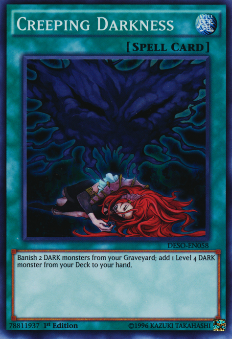 Creeping Darkness [DESO-EN058] Super Rare | Jomio and Rueliete's Cards and Comics