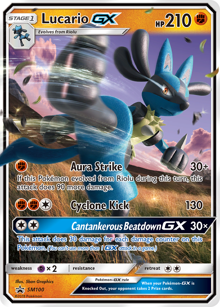 Lucario GX (SM100) [Sun & Moon: Black Star Promos] | Jomio and Rueliete's Cards and Comics