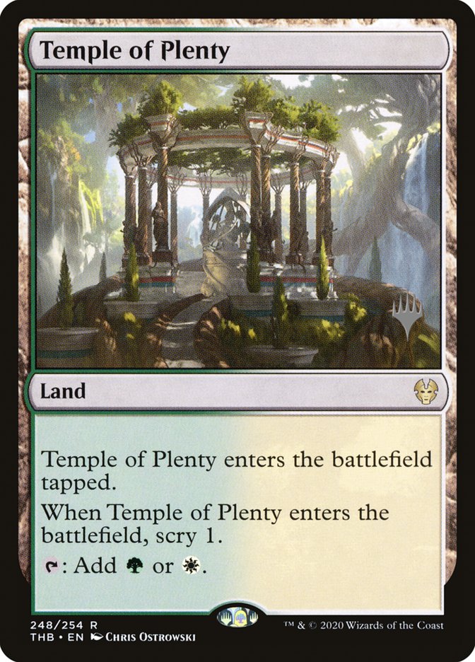 Temple of Plenty (Promo Pack) [Theros Beyond Death Promos] | Jomio and Rueliete's Cards and Comics