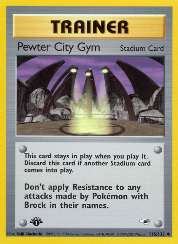 Pewter City Gym (115/132) [Gym Heroes 1st Edition] | Jomio and Rueliete's Cards and Comics