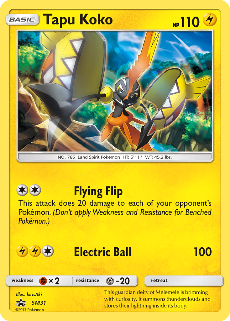 Tapu Koko (SM31) [Sun & Moon: Black Star Promos] | Jomio and Rueliete's Cards and Comics