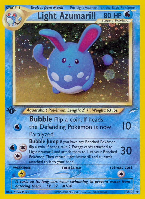 Light Azumarill (13/105) [Neo Destiny 1st Edition] | Jomio and Rueliete's Cards and Comics