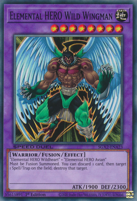 Elemental HERO Wild Wingman [SGX2-ENA23] Common | Jomio and Rueliete's Cards and Comics