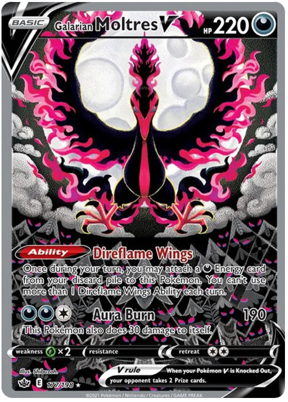 Galarian Moltres V (177/198) [Sword & Shield: Chilling Reign] | Jomio and Rueliete's Cards and Comics