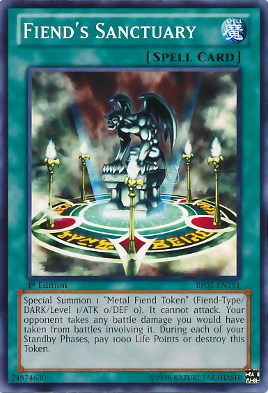 Fiend's Sanctuary [BP02-EN151] Mosaic Rare | Jomio and Rueliete's Cards and Comics