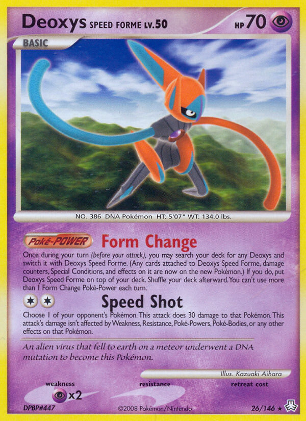 Deoxys Speed Forme (26/146) [Diamond & Pearl: Legends Awakened] | Jomio and Rueliete's Cards and Comics