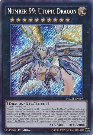 Number 99: Utopic Dragon [NECH-EN099] Secret Rare | Jomio and Rueliete's Cards and Comics