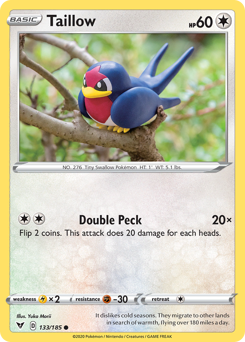 Taillow (133/185) [Sword & Shield: Vivid Voltage] | Jomio and Rueliete's Cards and Comics