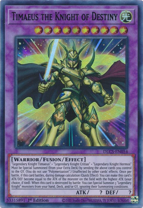 Timaeus the Knight of Destiny (Purple) [DLCS-EN054] Ultra Rare | Jomio and Rueliete's Cards and Comics