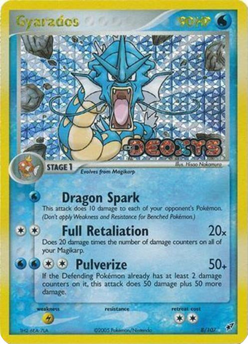 Gyarados (8/107) (Stamped) [EX: Deoxys] | Jomio and Rueliete's Cards and Comics