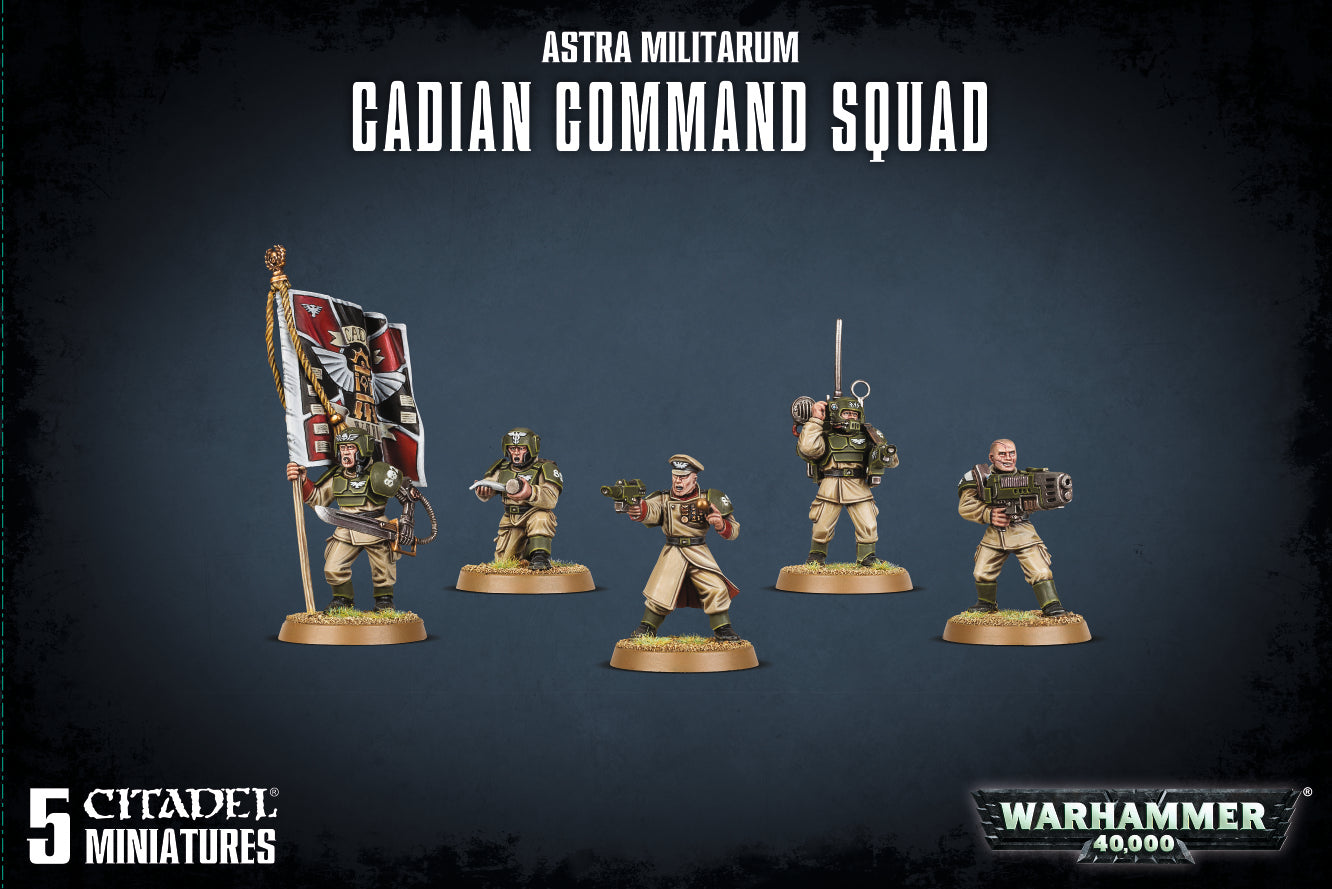 Warhammer 40,000 Astra Militarum - Cadian Command Squad | Jomio and Rueliete's Cards and Comics