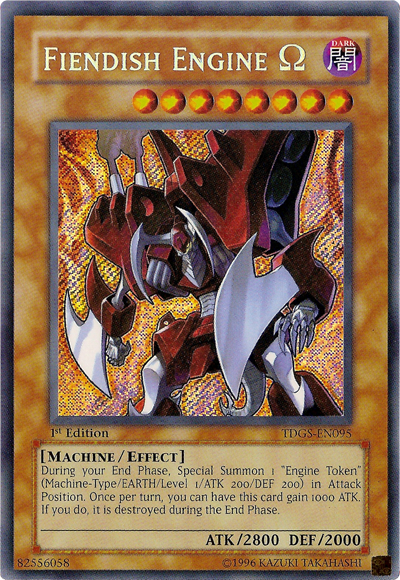 Fiendish Engine Omega [TDGS-EN095] Secret Rare | Jomio and Rueliete's Cards and Comics