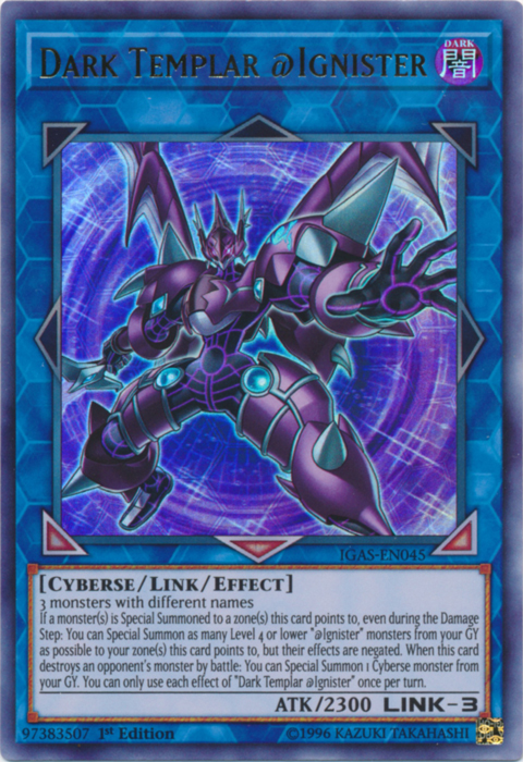 Dark Templar @Ignister [IGAS-EN045] Ultra Rare | Jomio and Rueliete's Cards and Comics