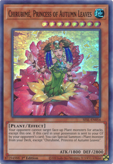 Chirubime, Princess of Autumn Leaves [SESL-EN054] Super Rare | Jomio and Rueliete's Cards and Comics